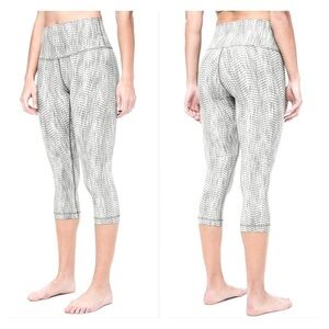 ❤️ LULULEMON Wunder Under Crop High Rise chevron jacquard knit G1-G2